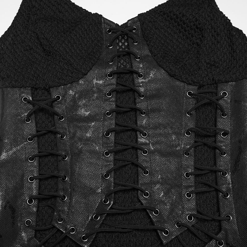 Punk Fish Scale Mesh Dress - Image 9