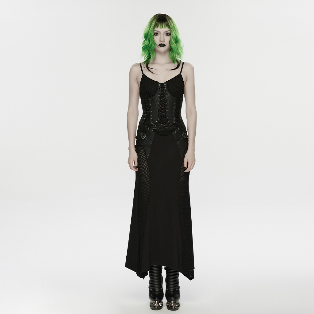 Punk Fish Scale Mesh Dress - Image 2