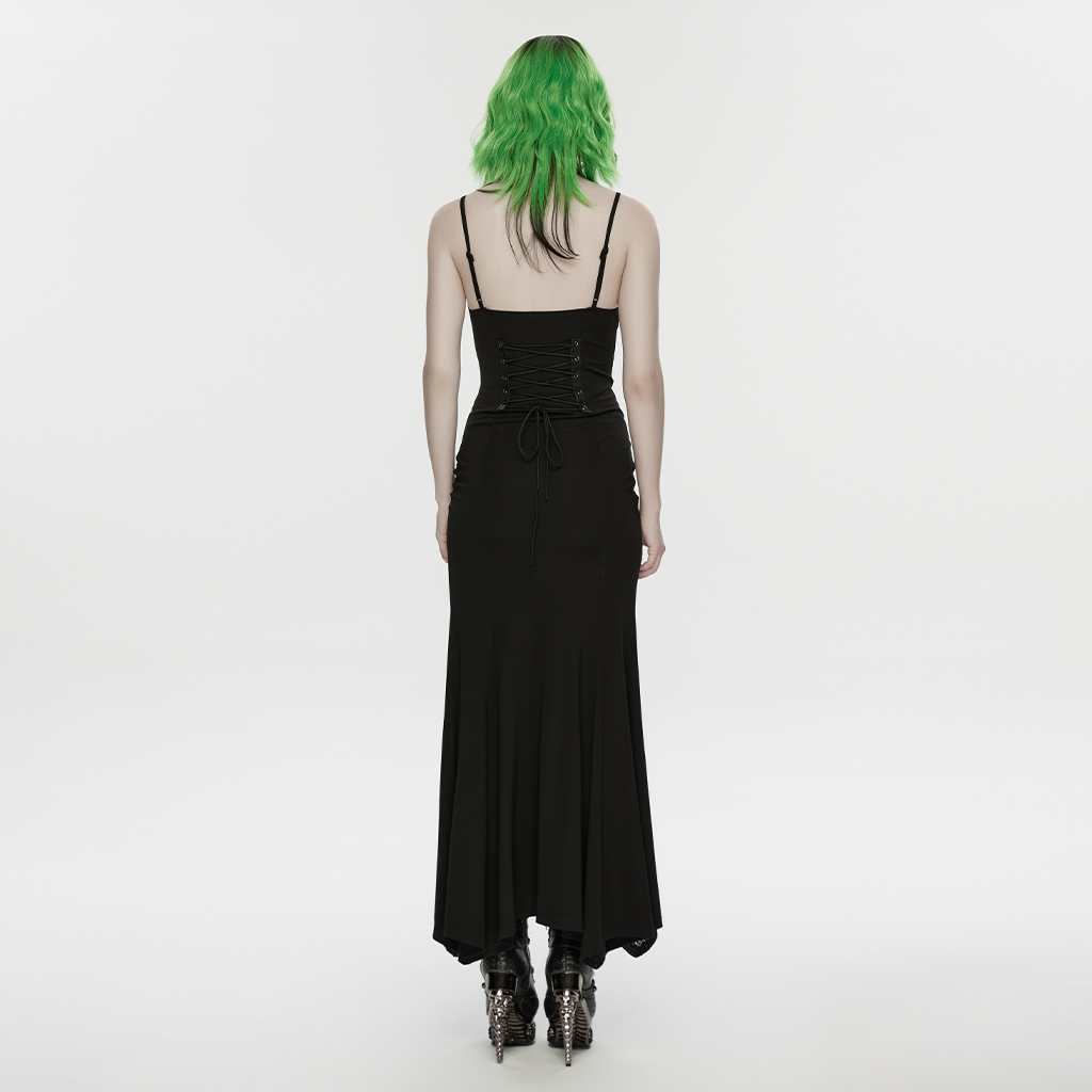Punk Fish Scale Mesh Dress - Image 4
