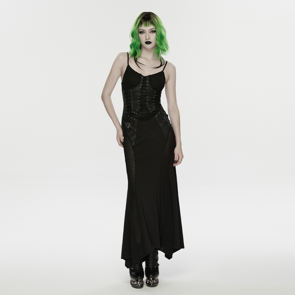 Punk Fish Scale Mesh Dress