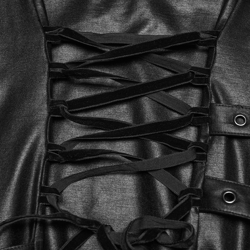 Metal Rivets Punk Slip Dress - Image 9