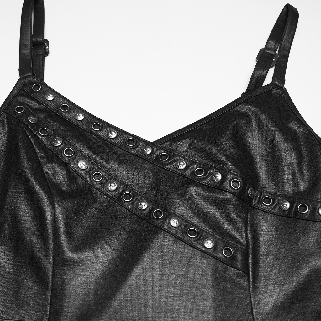 Metal Rivets Punk Slip Dress - Image 6