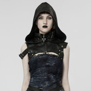 Gothic Cracked Hooded Shoulder Harness