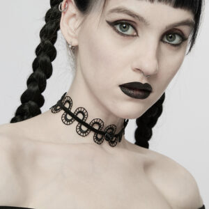 Gothic Snake Shaped Lace Choker Necklace