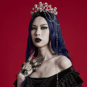 Skulls Alloy And Glass Rhinestones Crown