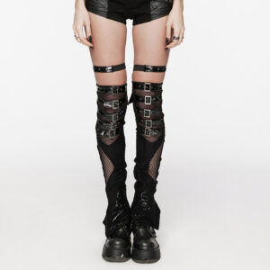 Asymmetrical Flared See-Through Slim Long Leg Warmers