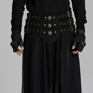Eye-Catching Three-Rows Design Punk Belt