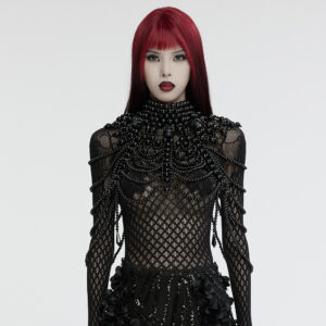 Pearls Style Gothic Skull Beaded Neck Cover