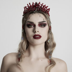 Gothic Gorgeous Red Crystal Headband