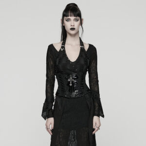 Goth Patent Artificial Leather Corset