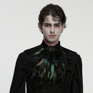 Goth Feather Collar Pin