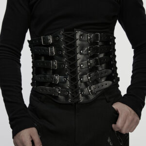 Punk Metal Corset-Black