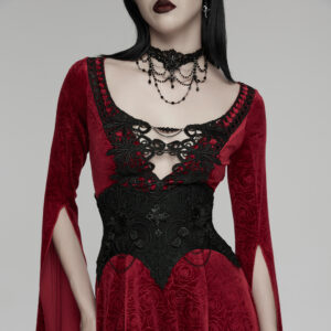 Gothic Bead Embroidered Pointed Corset