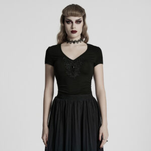 Exquisite Gothic V-Neck T-Shirt