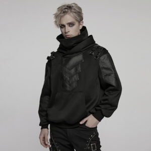 Stand Collar Punk Armor Hoodie
