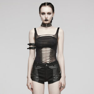Punk Hollow Out Tank Top