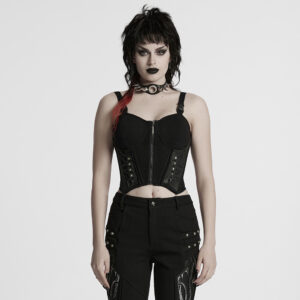 Buckle Straps Design Cyberpunk Vest