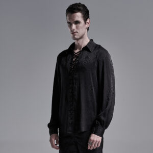 Black Gothic Jacquard Shirt
