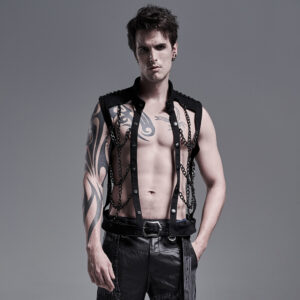 Punk Chain Hollow-Out Vest