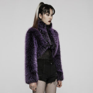 Violet Punk Daily Faux Wool Coat
