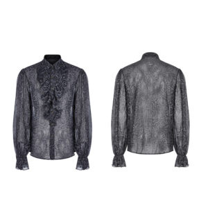 Goth Light Chiffon Loose Embossed Shirt