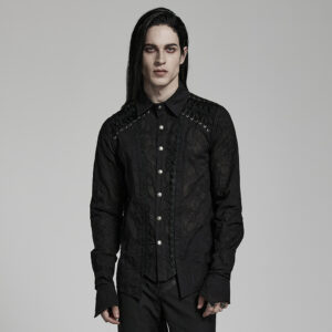 PUNK RAVE Goth Spider Mesh Printing Daily Shirt