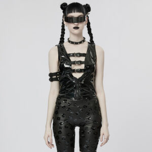 Punk Sexy Patent Leather Vest