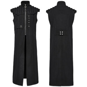 Doomsday Washed Out Style Denim Long Waistcoat
