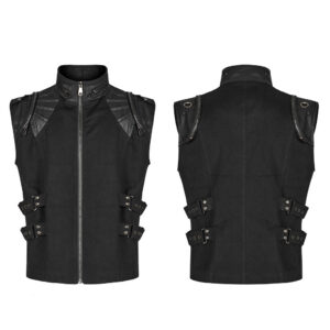 Punk Zipper Waistcoat Jacket