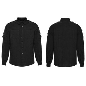 Eyelet Drawstring Goth Shirt