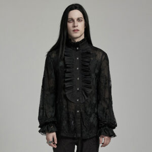 Goth Men's Floral Shirt