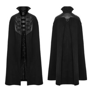 Hardcore Hem Punk Stand Collar Cloak