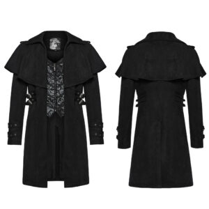PUNK RAVE Suede Goth Cloak Style Jacket