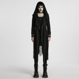 Splicing Design Gothic Asymmetric Knitted Coat