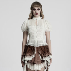 Gothic Gorgeous Chiffon White Shirt