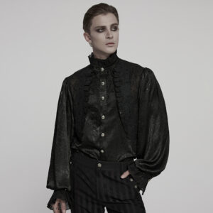 Engraved Buttons Gothic Shirt