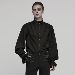 Chiffon And Lace Gothic Segmentation Shirt