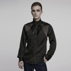 Double Layer Design Goth Shirt