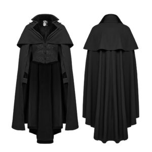 Layered Collar Retro Goth Cloak