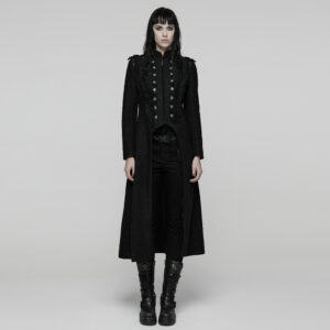 Goth Double-Breasted Woolen Coat