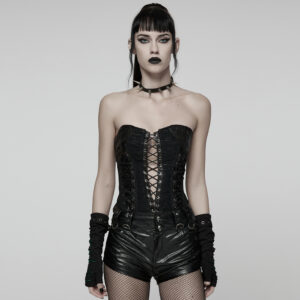 Drawstring Punk Tube Top