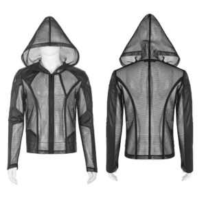 Punk Mesh Short Hooded Jacket