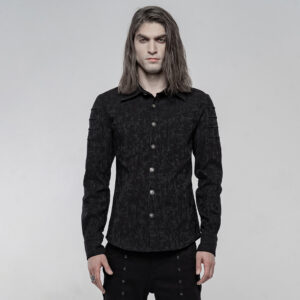 PUNK RAVE Elastic Jacquard Punk Long Sleeve Shirt
