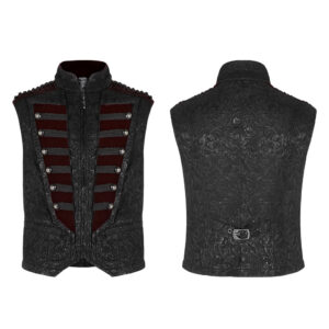 Gorgeous Gothic Waistcoat - Black/Red