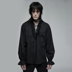 Goth Skeleton Embroidered Shirt