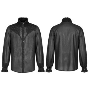 Gothic Appliques Design Chiffon Shirt
