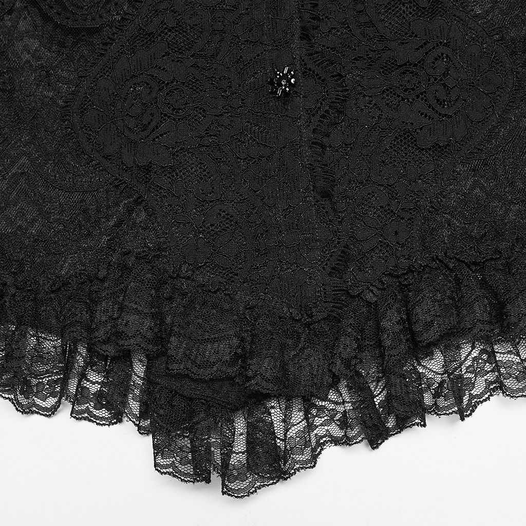 Goth Short Sleeve Lace Shirt - Image 8