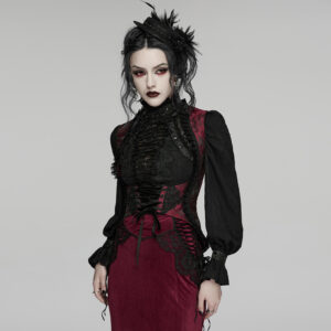 Black-Red Goth Palace Vest