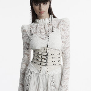 PUNK RAVE Steam Punk White Girdle