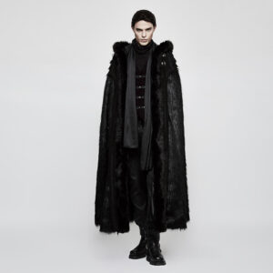 Gothic Witch Long Fur Cloak